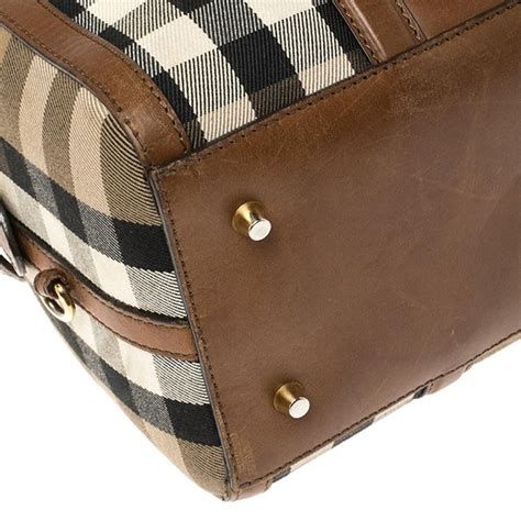 Burberry Brown Nova Check Canvas and Leather Alchester